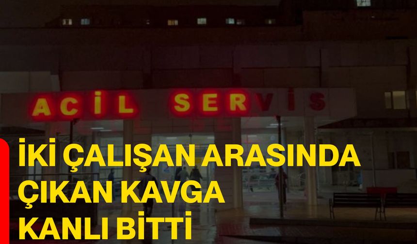 İki çalışan arasında çıkan kavga kanlı bitti