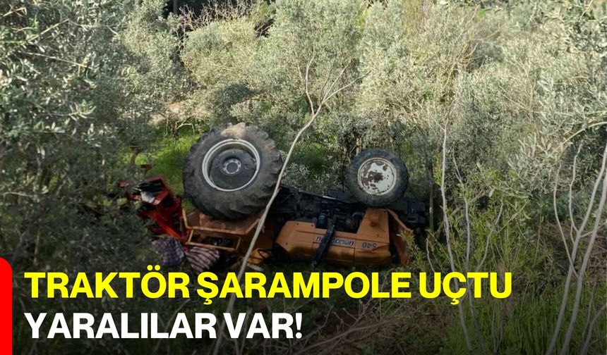 Traktör Şarampole Uçtu: Yaralılar Var!