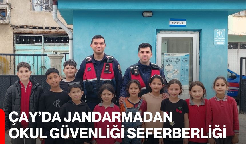 Çay’da Jandarmadan Okul Güvenliği Seferberliği
