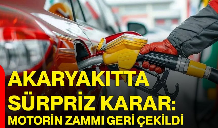 Akaryakıtta Sürpriz Karar: Motorin Zammı Geri Çekildi
