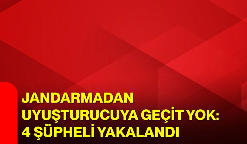 Jandarmadan Uyuşturucuya Geçit Yok: 4 Şüpheli Yakalandı