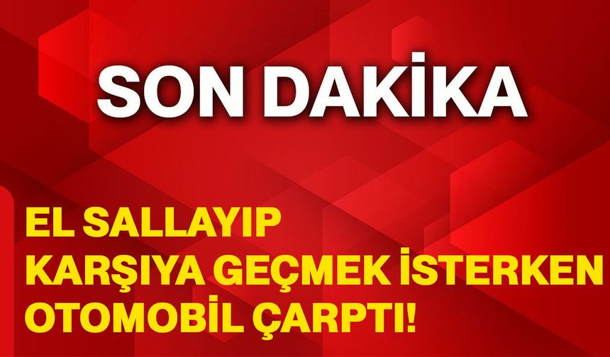 El sallayıp karşıya geçmek isterken otomobil çarptı