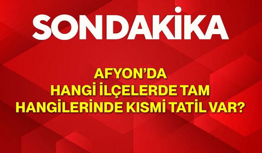 Afyon’da Hangi İlçelerde Tam, Hangilerinde Kısmi Tatil Var?