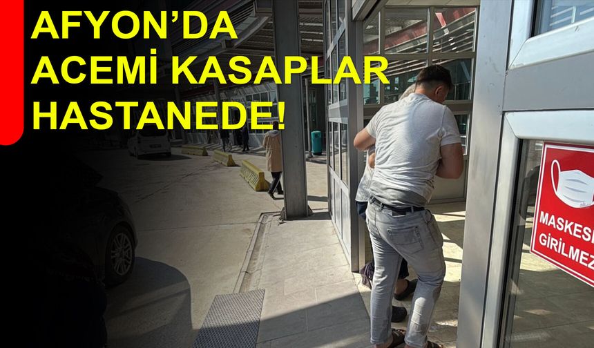 Afyonkarahisar da Acemi kasaplar hastanede!