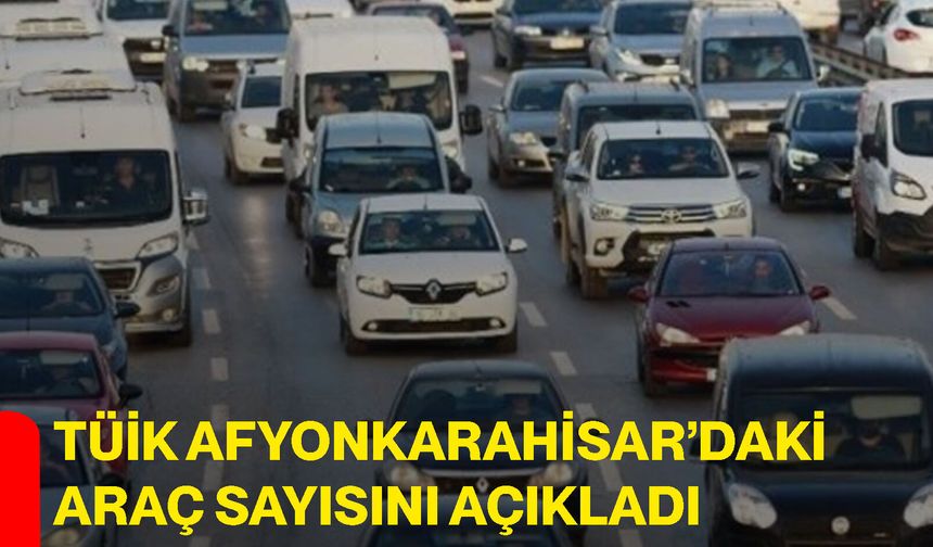 TÜİK Afyonkarahisar’daki araç sayısını açıkladı
