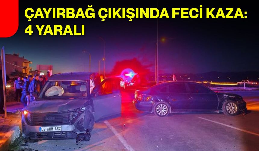 Çayırbağ çıkışında feci kaza: 4 yaralı
