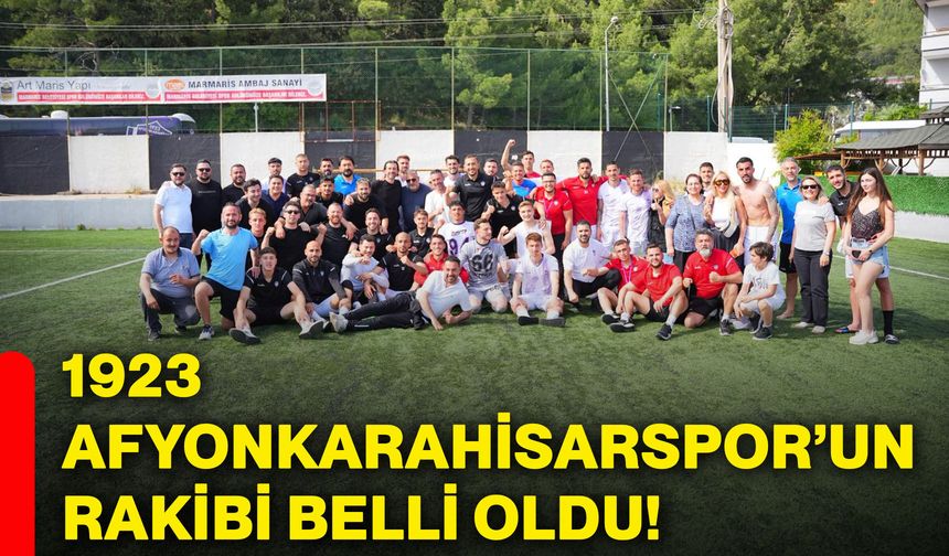 1923 Afyonkarahisarspor’un rakibi belli oldu!