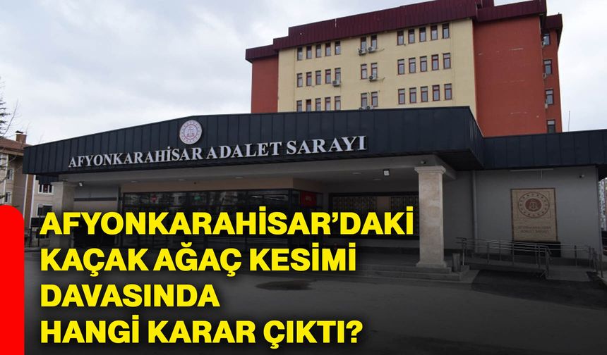 Afyonkarahisar’daki kaçak ağaç kesimi davasında hangi karar çıktı?