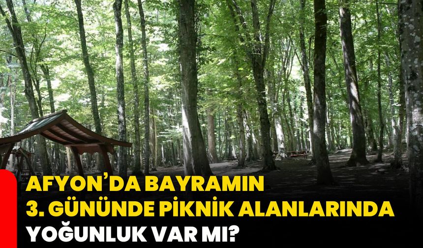 Afyon’da bayramın 3. gününde piknik alanlarında yoğunluk var mı?