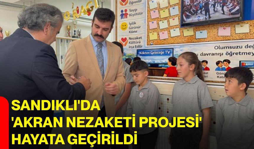Sandıklı'da 'Akran Nezaketi Projesi' hayata geçirildi