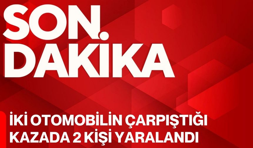İki Otomobilin Çarpıştığı Kazada 2 Kişi Yaralandı