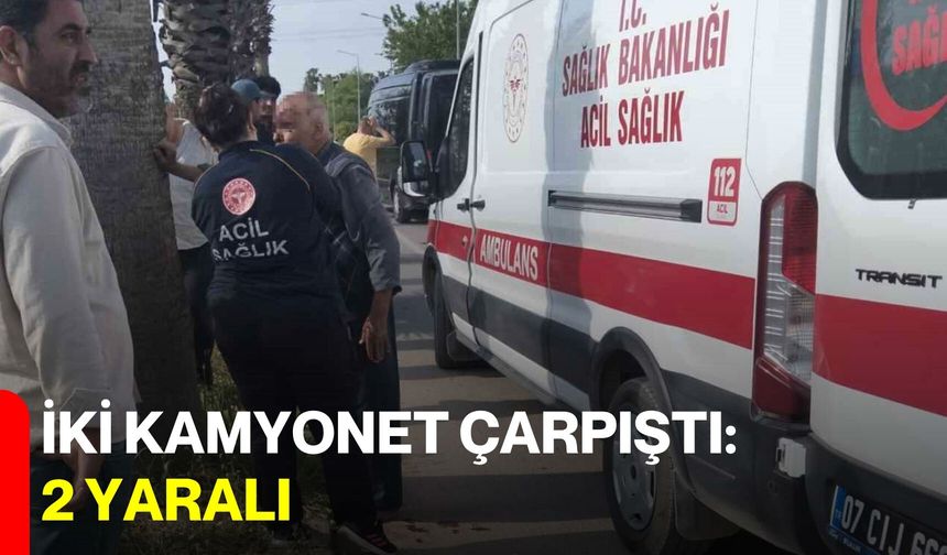 İki Kamyonet Çarpıştı: 2 Yaralı
