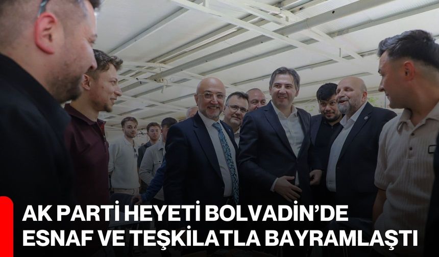 AK Parti Heyeti Bolvadin’de Esnaf ve Teşkilatla Bayramlaştı