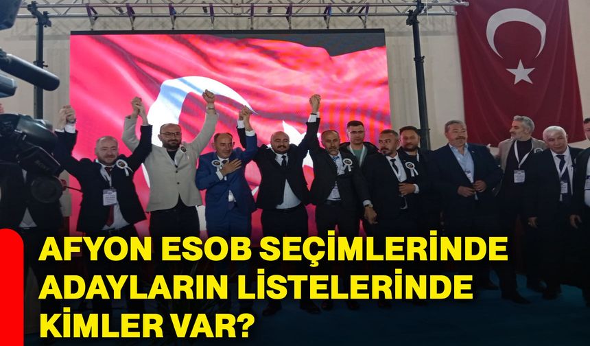 Afyonkarahisar ESOB seçimlerinde adayların listelerinde kimler var?