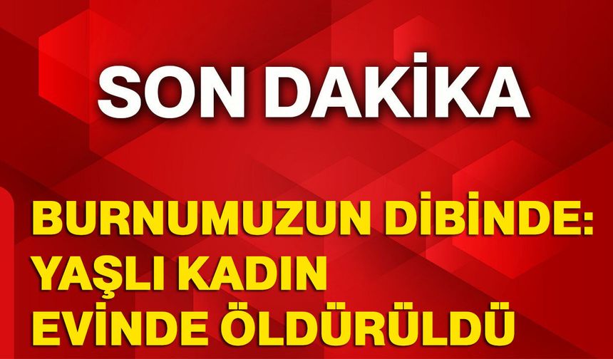 Burnumuzun dibinde: Yaşlı kadın evinde öldürüldü