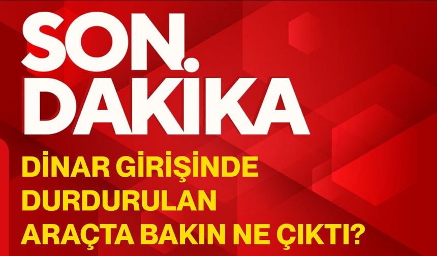 Dinar girişinde durdurulan araçta bakın ne çıktı?