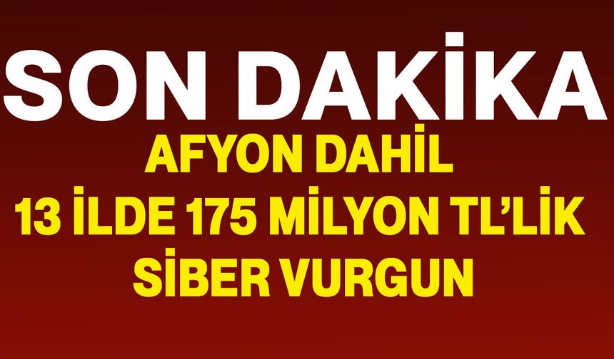 Afyon Dahil 13 İlde 175 Milyon TL’lik Siber Vurgun: 19 Tutuklama