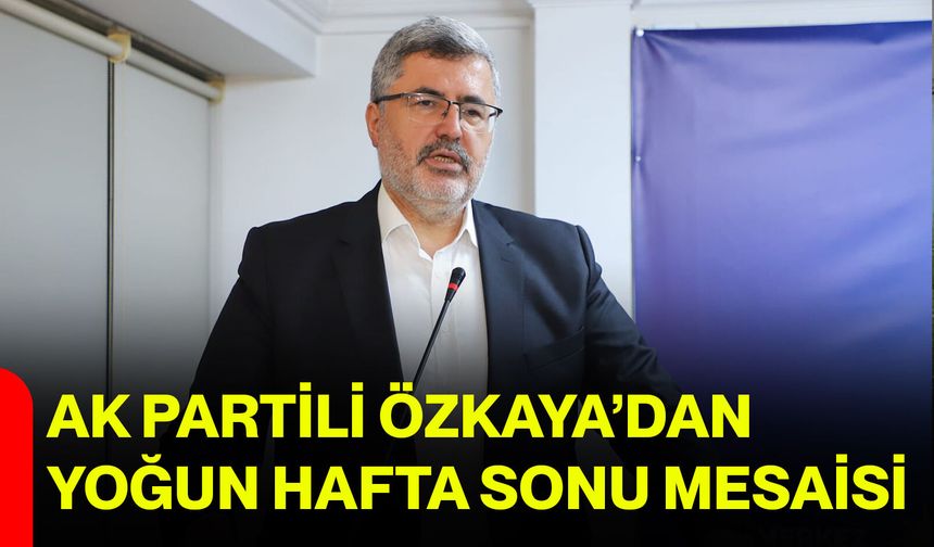 AK Partili Özkaya’dan yoğun hafta sonu mesaisi