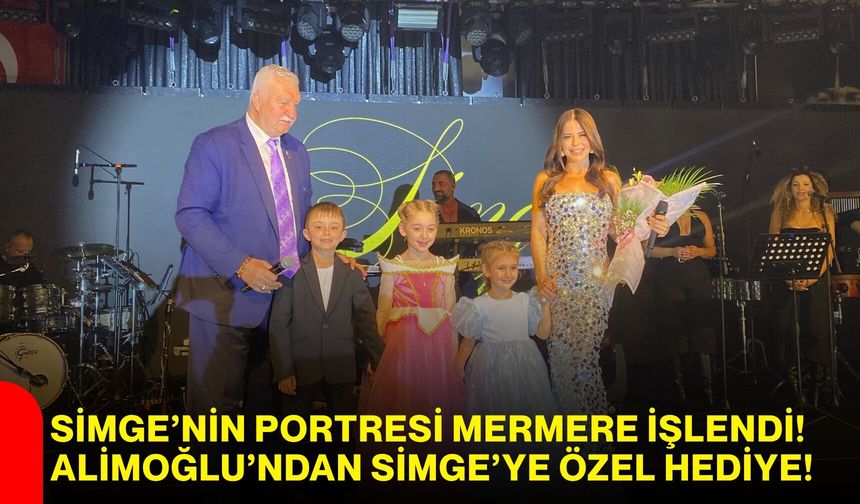 SİMGE’NİN PORTRESİ MERMERE İŞLENDİ! Alimoğlu’ndan Simge’ye Özel Hediye!