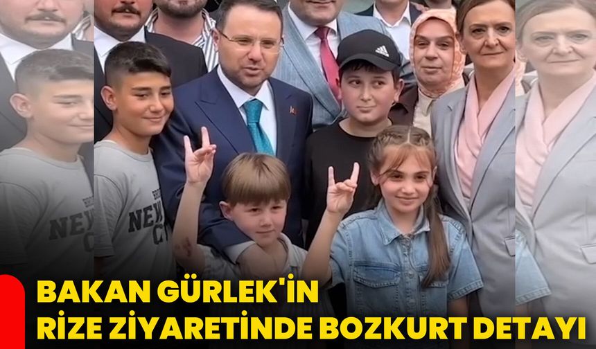 Bakan Gürlek'in Rize ziyaretinde bozkurt detayı