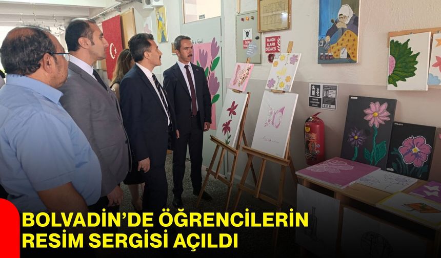 Bolvadin’de öğrencilerin resim sergisi açıldı