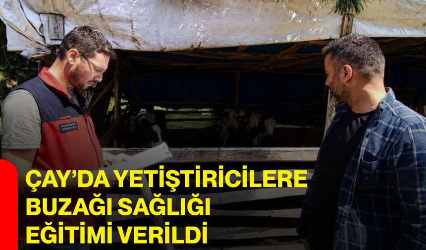 Çay’da yetiştiricilere buzağı sağlığı eğitimi verildi