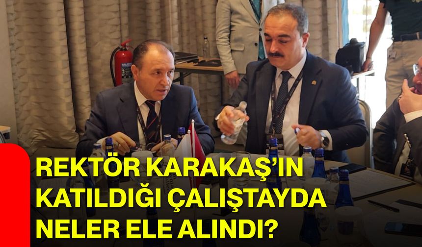 Rektör Karakaş’ın katıldığı çalıştayda neler ele alındı?