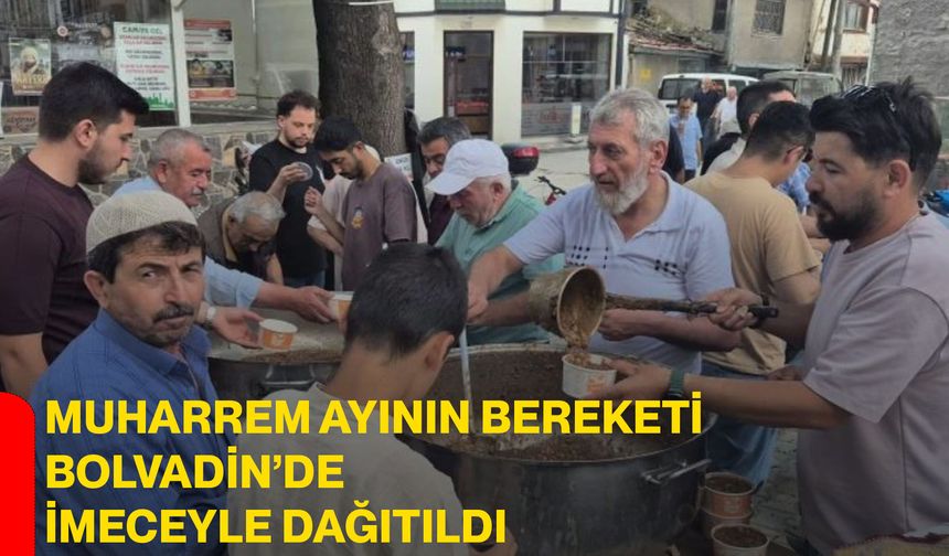 Muharrem ayının bereketi Bolvadin’de imeceyle dağıtıldı
