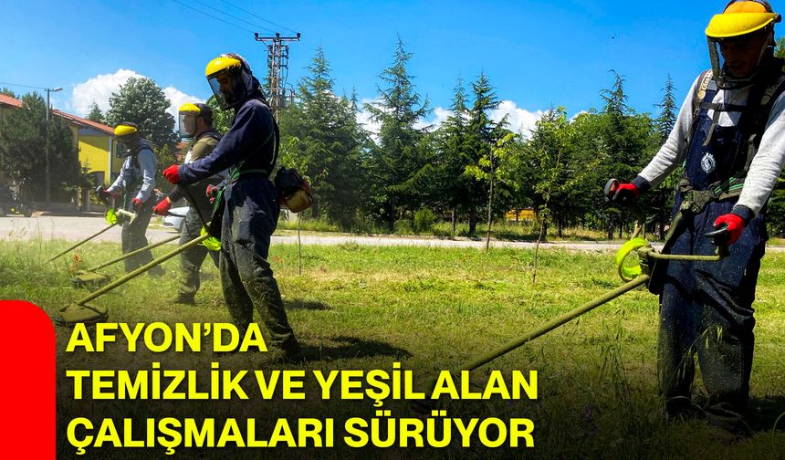 Afyon’da temizlik ve yeşil alan çalışmaları sürüyor