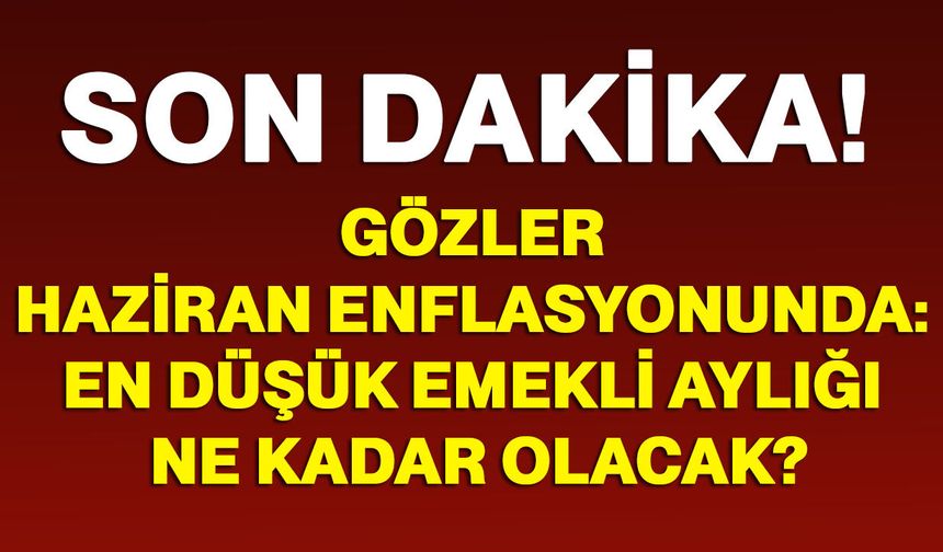 Gözler Haziran enflasyonunda: en düşük emekli aylığı ne kadar olacak?
