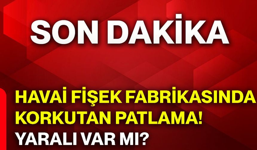 Havai fişek fabrikasında korkutan patlama! Yaralı var mı?
