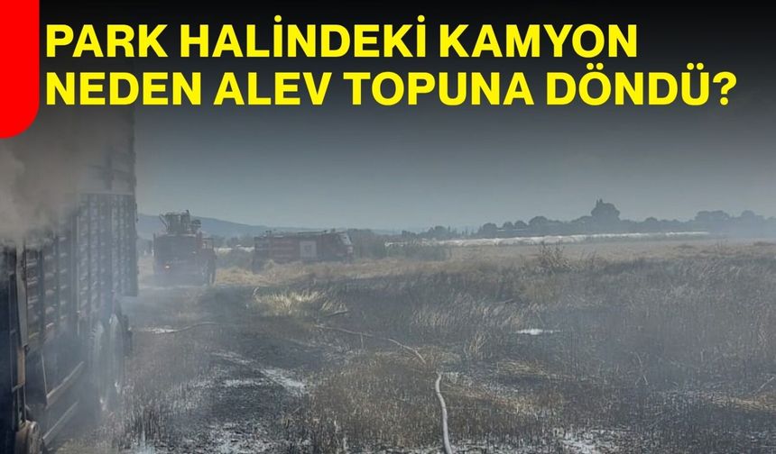 Park halindeki kamyon neden alev topuna döndü?