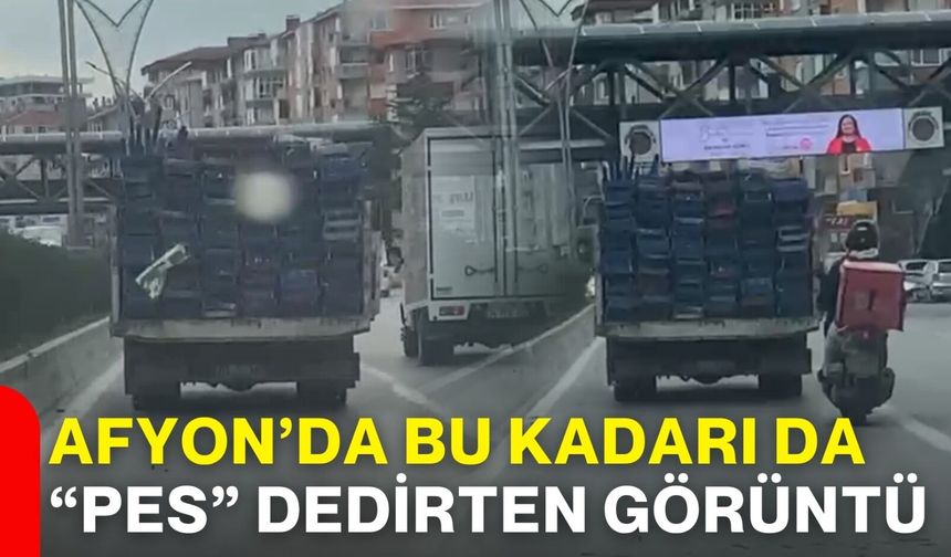 Afyon’da bu kadarı da “pes” dedirten görüntü