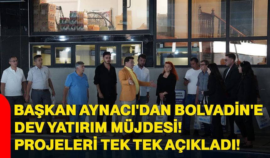 Başkan Aynacı'dan Bolvadin'e dev yatırım müjdesi! Projeleri tek tek açıkladı