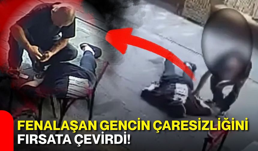 Fenalaşan gencin çaresizliğini fırsata çevirdi!