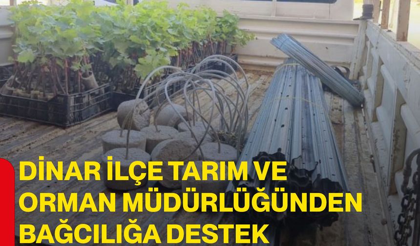 Dinar İlçe Tarım ve Orman Müdürlüğünden bağcılığa destek