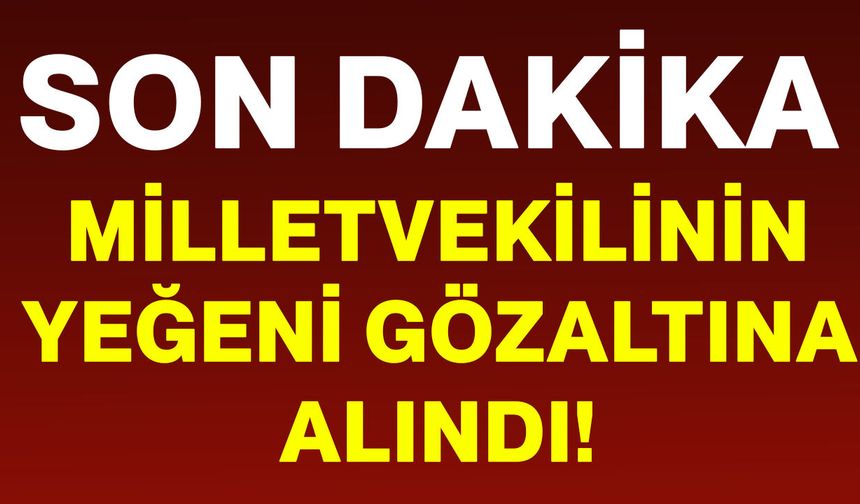 Milletvekilinin  yeğeni gözaltına alındı