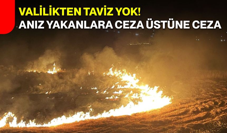 Valilikten taviz yok! Anız yakanlara ceza üstüne ceza