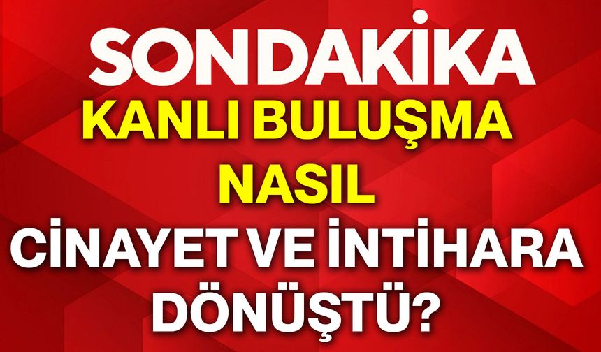 Kanlı buluşma nasıl cinayet ve intihara dönüştü?