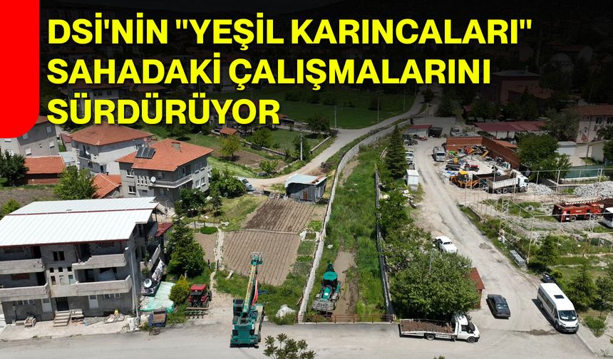 DSİ'nin "Yeşil Karıncaları" sahadaki çalışmalarını sürdürüyor