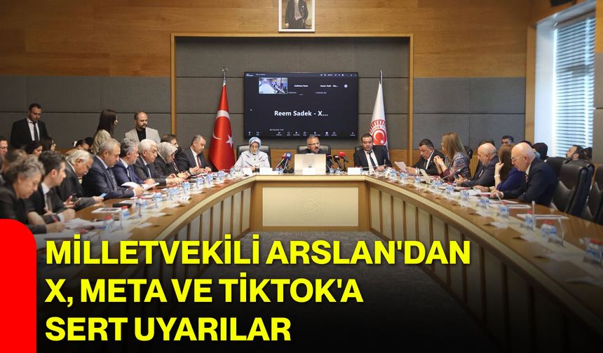 Milletvekili Arslan'dan X, Meta ve TikTok'a sert uyarılar