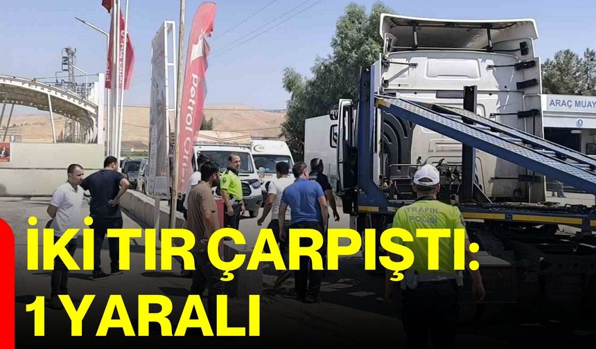 İki tır çarpıştı: 1 yaralı