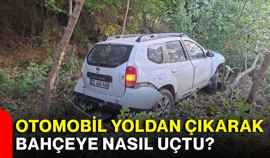 Otomobil yoldan çıkarak bahçeye nasıl uçtu?