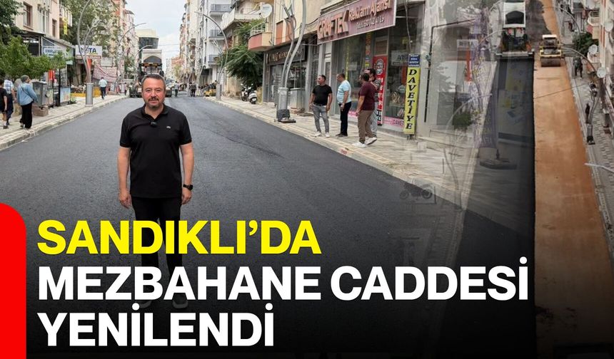 Sandıklı’da Mezbahane Caddesi yenilendi