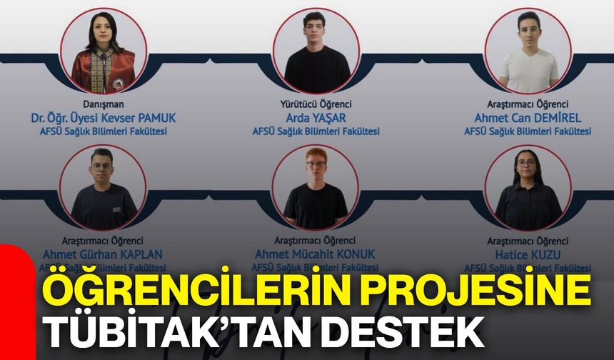 Öğrencilerin projesine TÜBİTAK’tan destek