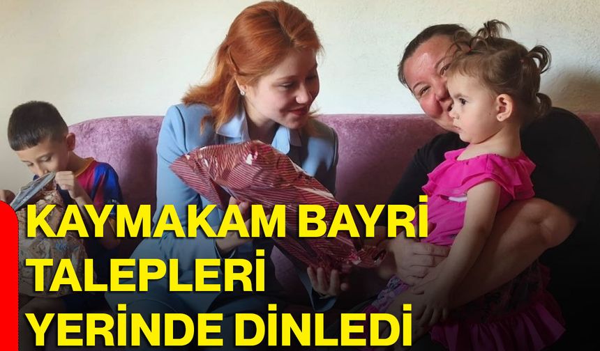 Kaymakam Bayri talepleri yerinde dinledi