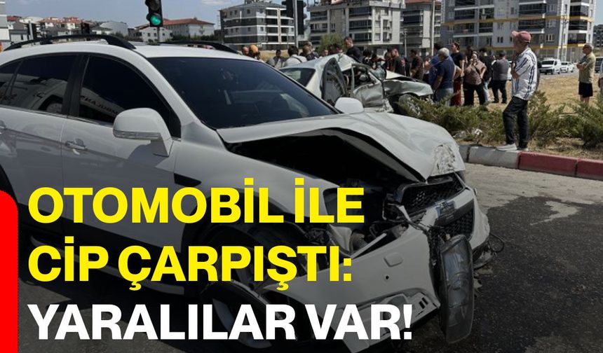 Otomobil ile cip çarpıştı: Yaralılar var!