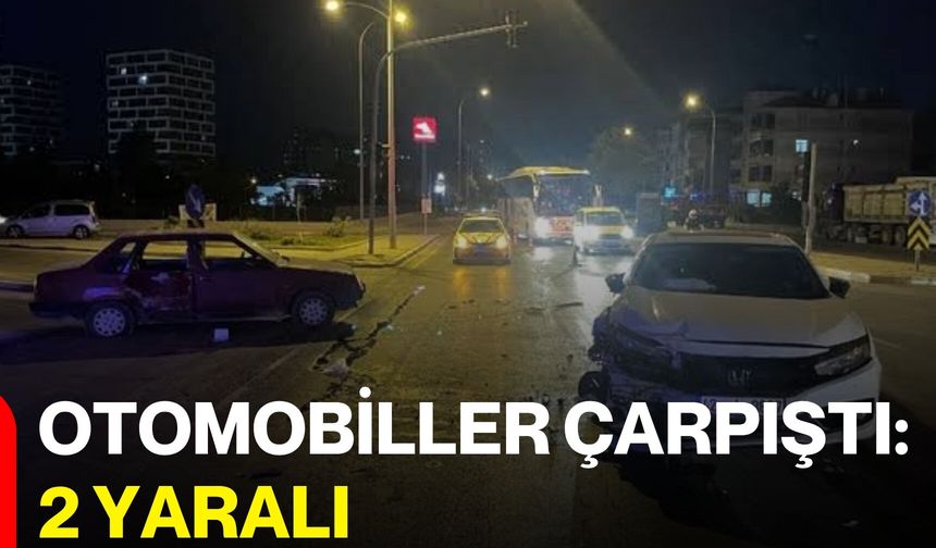 Otomobiller çarpıştı: 2 yaralı