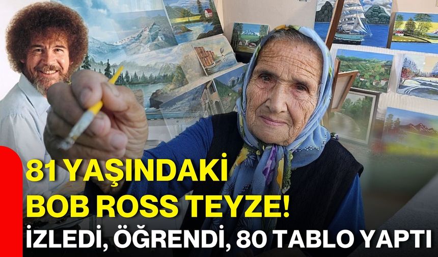 81 yaşındaki Bob Ross teyze! İzledi, öğrendi, 80 tablo yaptı