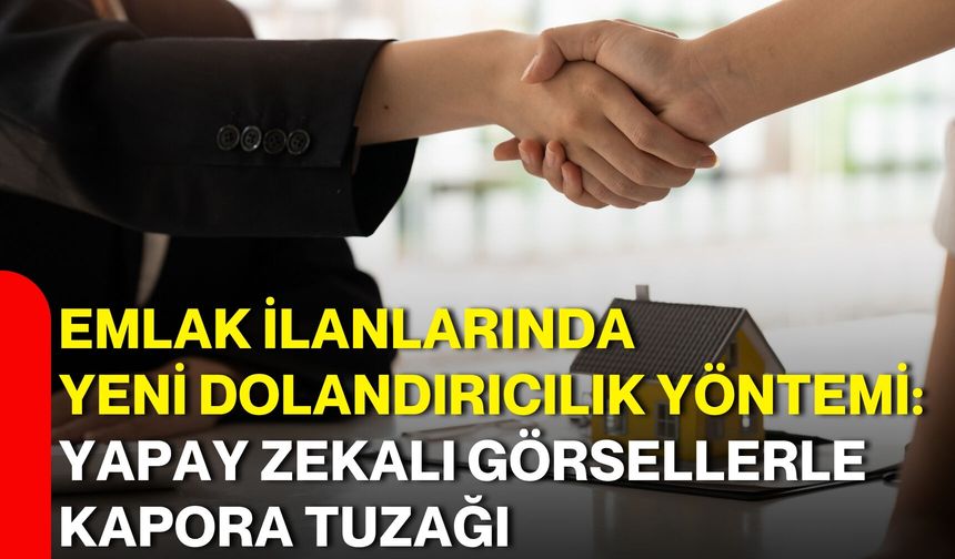Emlak ilanlarında yeni dolandırıcılık yöntemi: Yapay zekalı görsellerle kapora tuzağı